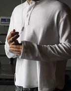 Waffle Fabric T-Shirt(White)